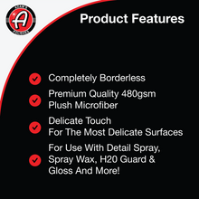 Load image into Gallery viewer, Adam's Polishes Borderless Grey Plush Towel