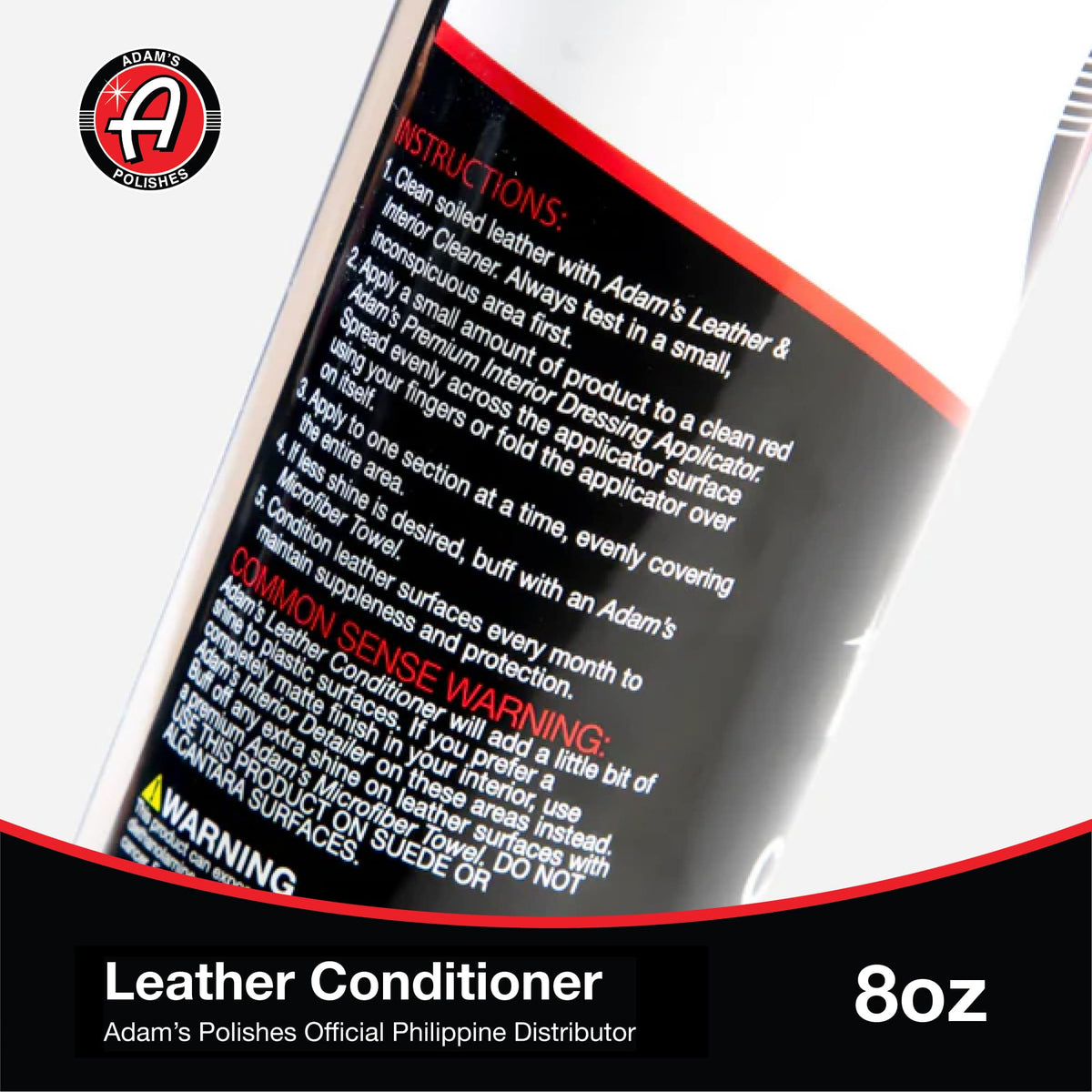 Adam's Leather Conditioner 8OZ