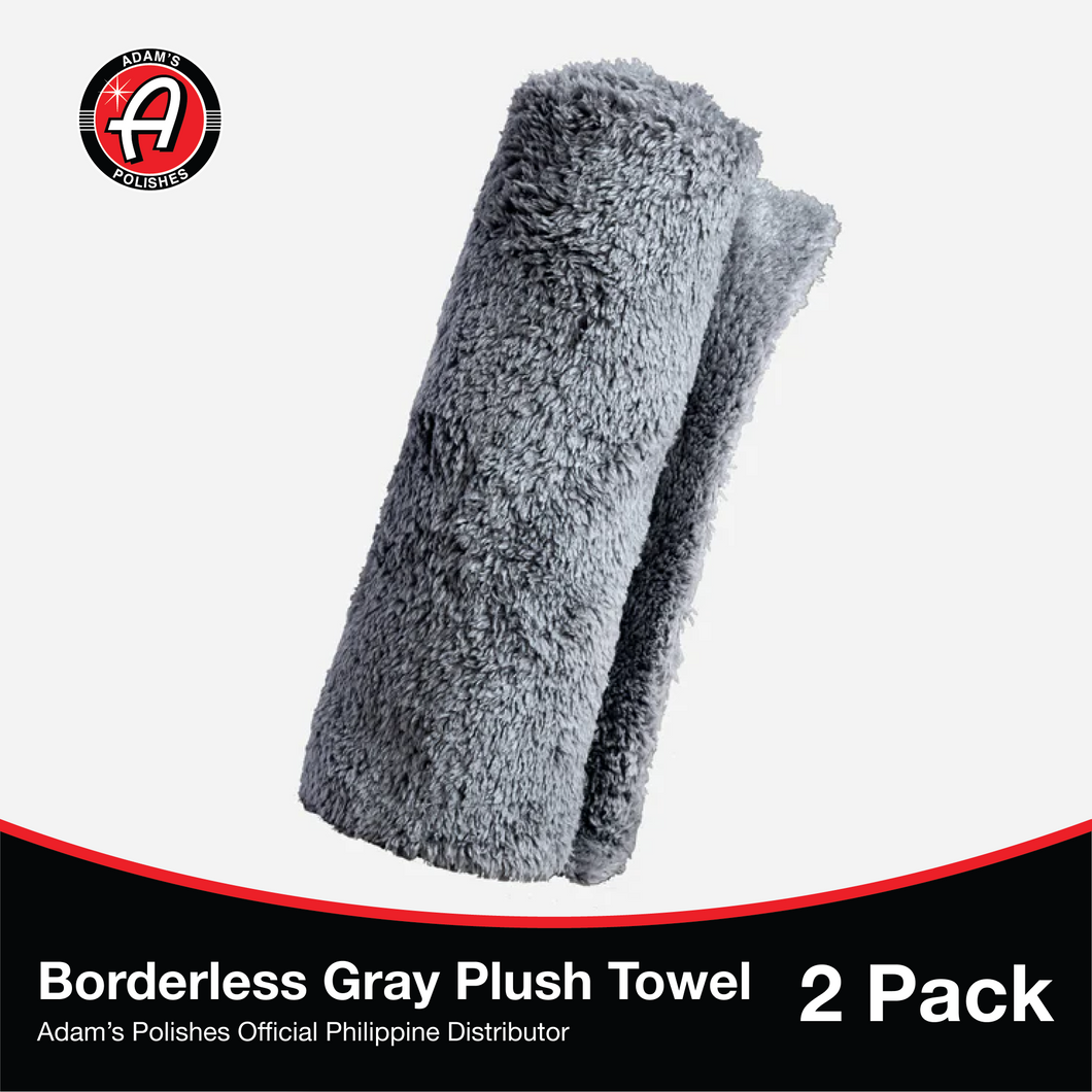 Adam's Polishes Borderless Grey Plush Towel